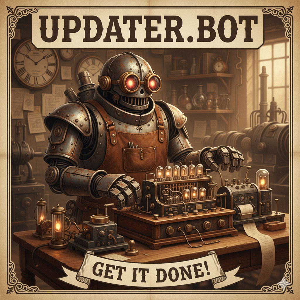 Updater.Bot logo — Get it done